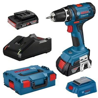 Bosch Akku-Bohrschrauber GSR 18-2-LI inkl. 2 Akkus 2,0 Ah , Ladegerät und L-Boxx