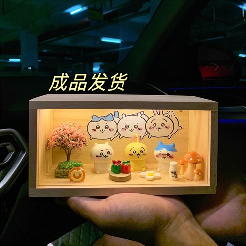 Chiikawa Hachiware Usagi Night Light LED Bedhead Lamp Ornament