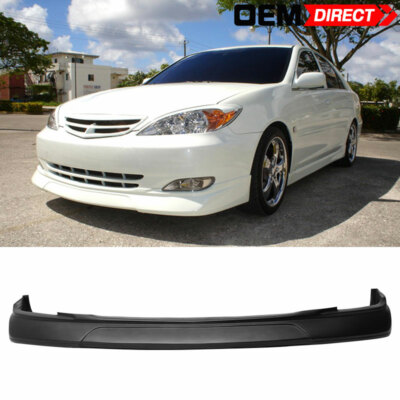 Fits 02-03 Toyota Camry VIP Style Unpainted Front Bumper Lip Bottom Spoiler PU
