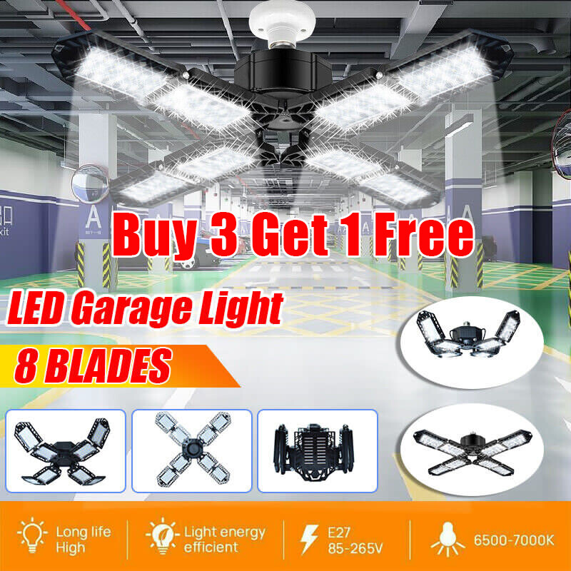 500W 90000000LM Super Bright Shop Light Bulb Deformable Led Garage Ceiling Light