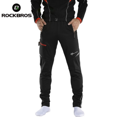 RockBros Cycling Trousers Men's Thermal Fleece Winter Sportswear Trousers Pants