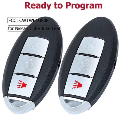 2 Smart Key for Nissan Juke, Leaf, Cube , Versa Note, Quest 2011-2018 CWTWB1U808