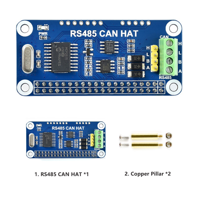 Rs485 Expansion Hat Board Can Module Uart For 4b 3b+ Zero W Wh