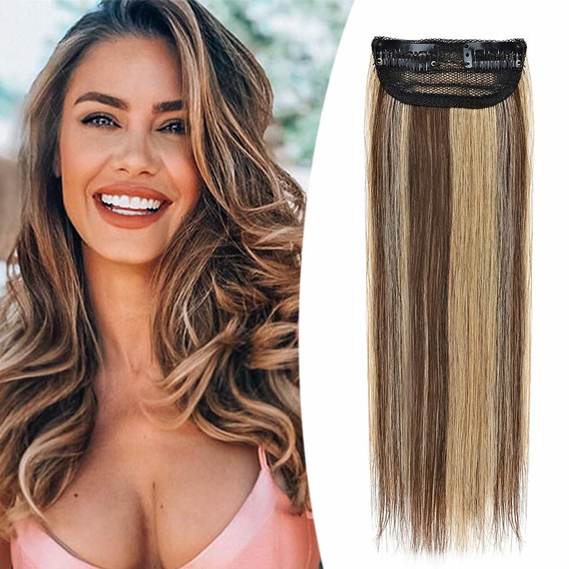 Thick Hair Pad Clip In Topper 100% Remy Human Hair Extensions Short Hairpiece US