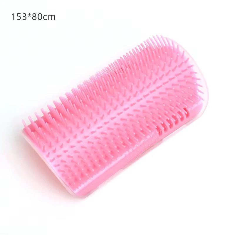Cat Scratcher Massage Comb - Corner Scratching Brush with Catnip, Pet Deshedding