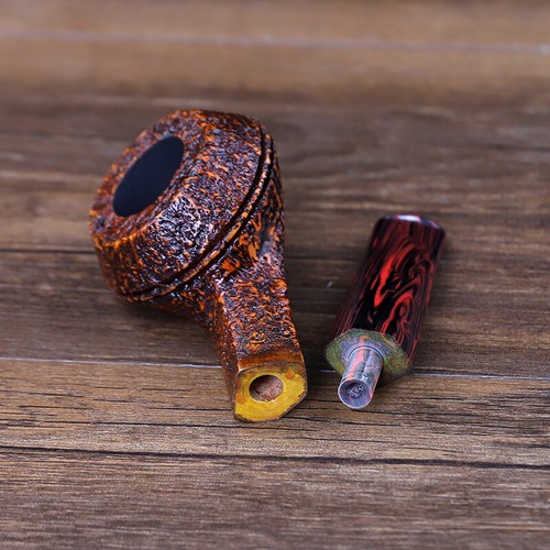 Sandblasted Briar Bulldog Pipe Handmade Freehand Tobacco Pipe Vulcanite Stem