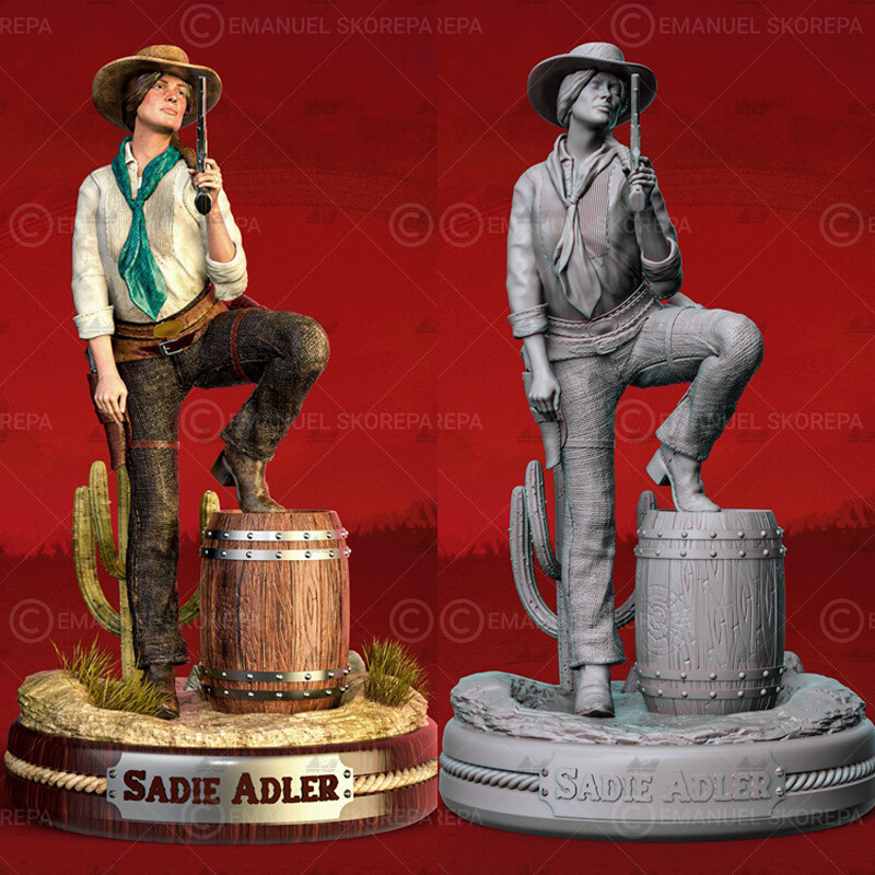 Sadie Adler Red Dead Redemption 3D Printing Unpainted Figure