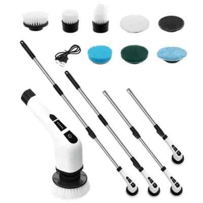 7 Heads Electric Spin Scrubber Cordless Bathtub Power Scrubber Cleaning Brush