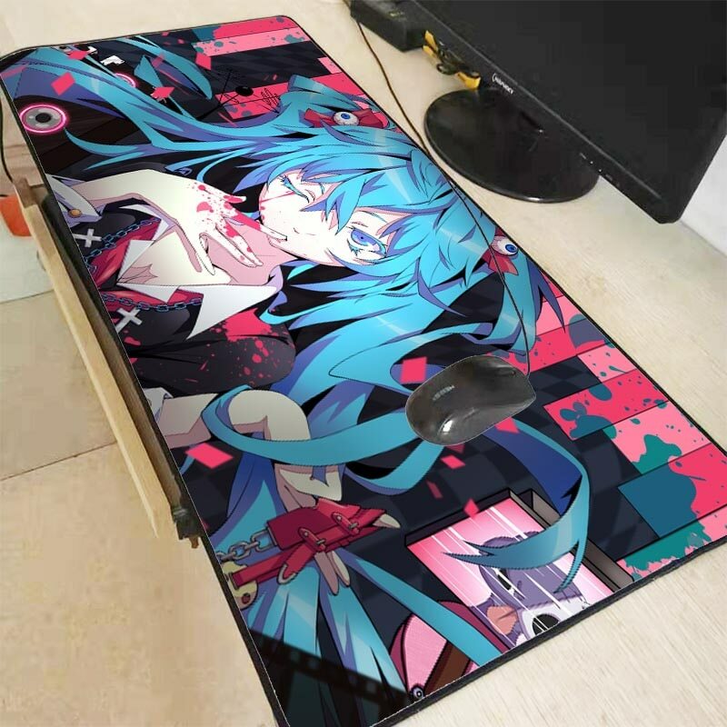 Hatsune Miku Large Gaming Mouse Pad Desk Mat Keyboard mousemat Anime Waifu Gamer