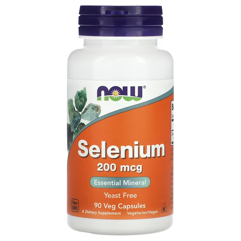 NOW Foods Selenium 200mcg 90 Veg Capsules | Selenium Supplement