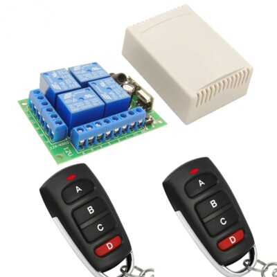 drahtloser fernbedienung schalter dc 12v 4ch relais empfänger modul mit 4 kanal