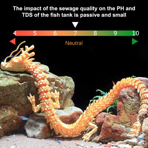 3D Printed Articulated Dragon Fish Tank Landscaping Decoration Home Office Gi Fg