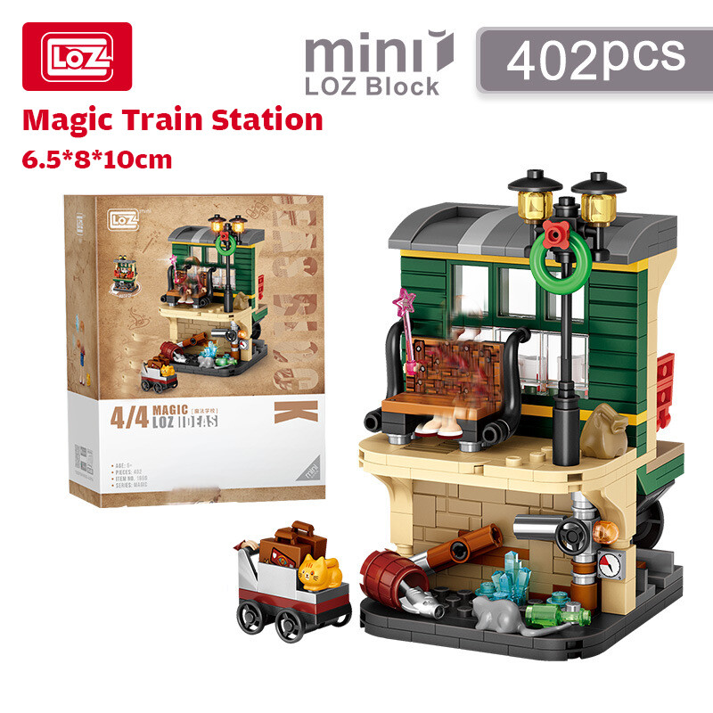 LOZ Mini Blocks Sets Girl Doll House Street View Building Blocks Micro Bricks