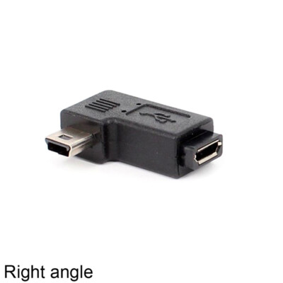 90 Degree Right Left Angle Mini Usb Type A Male To Micro Usb Female Adapte-vm