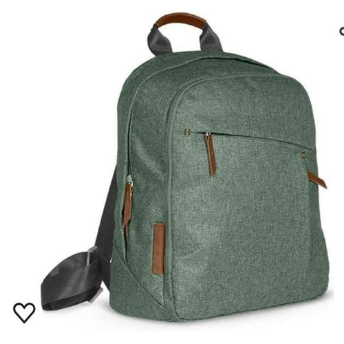UPPAbaby Baby Changing Backpack in Emmett Green Melange Saddle Leather