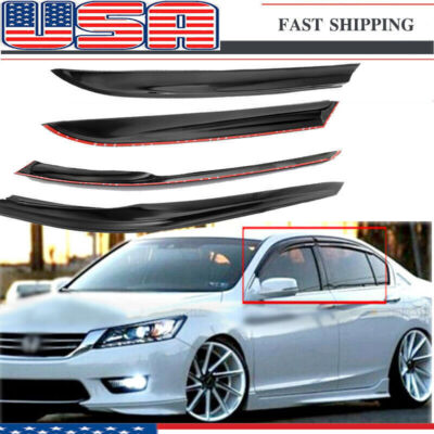 4X For 03-2007 Honda Accord Sedan 3D Window Visor Vent Shade Sun Rain Guards 3J