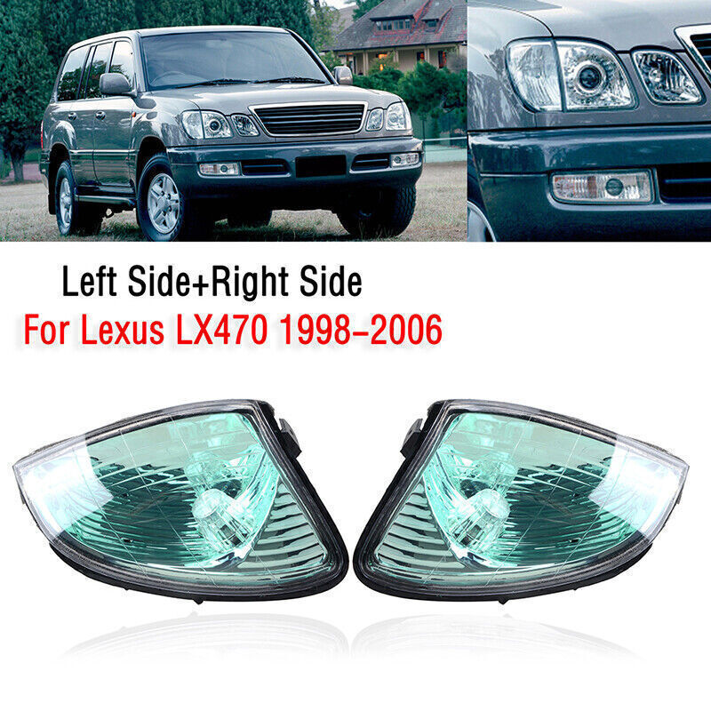 2pcs Side Marker Corner Parking Lights Turn Signals FOR Lexus LX470 1998 99-2007