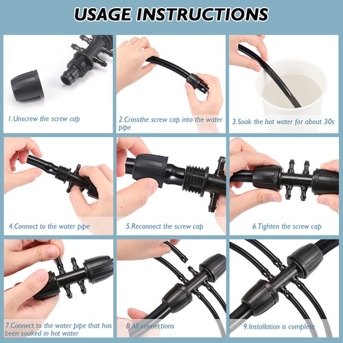 25M Drip Irrigation System Plant Self Garden Watering Hose Spray Kit With Timer
