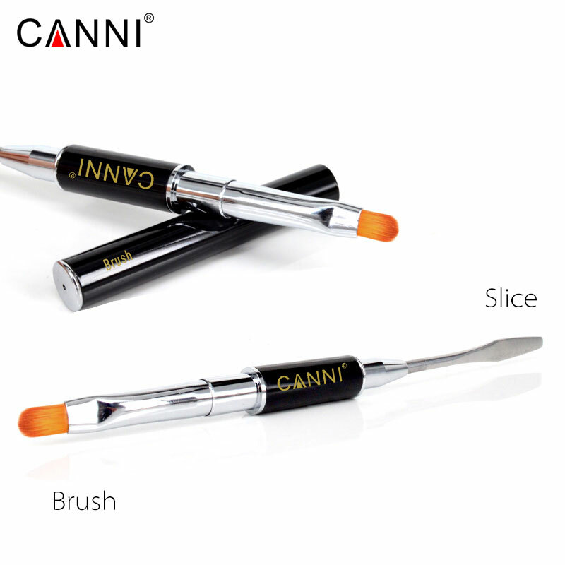 CANNI PolyGel Nail Brush Dual-ended Slice Shape Painting Drawing Art Tool UK