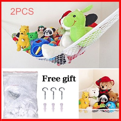 2X Large Soft Toy Hammock Mesh Teddy Kids Baby Bedroom Ball Storage Nursery Net