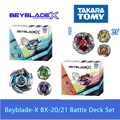 Original Takara Tomy Beyblade-X BX-20 BX-21 3xBoosters Battle Deck