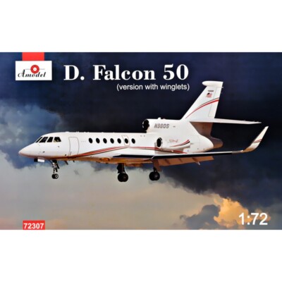 Amodel 72307 model airplane kit 1:72 Dassault Falcon 50 (version with winglets)