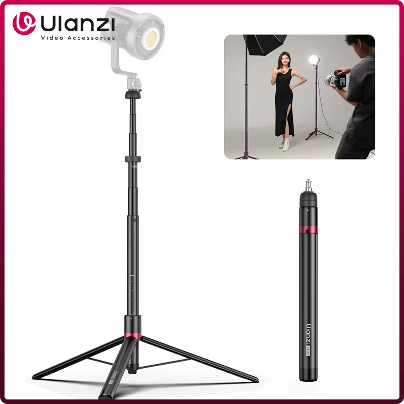 AT-05 2M Light Stand Tripod for 40W Pro 120W 200W Cob Light Panel Light Camera w
