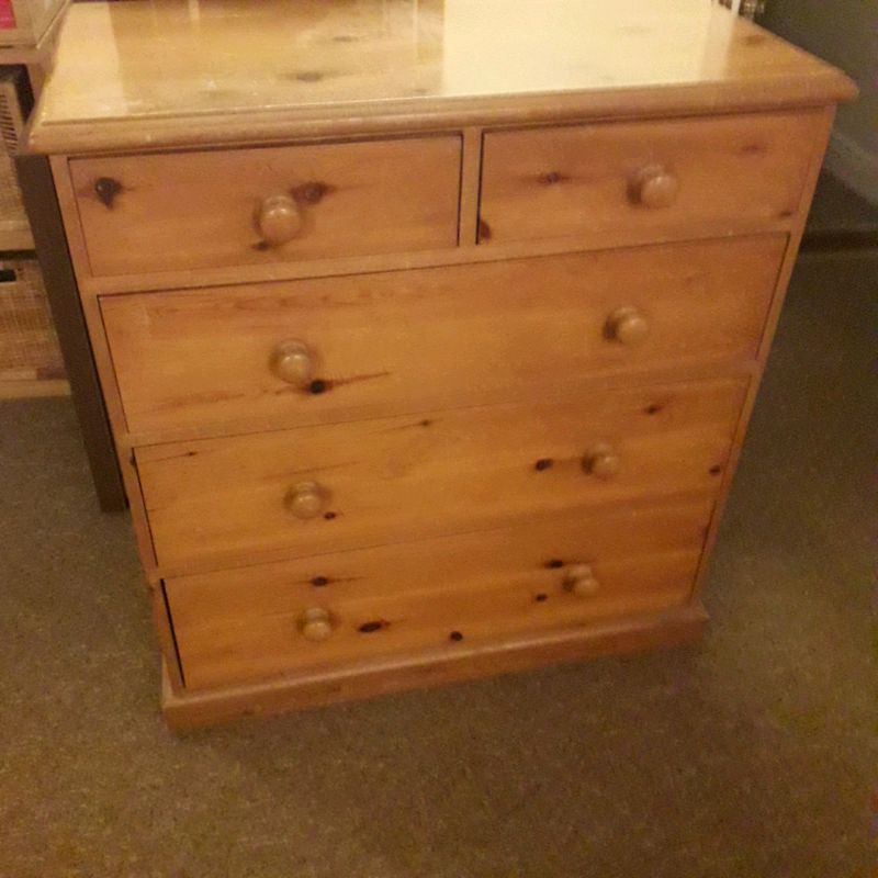 Solid Pine 2 Over 3 Chest Of Drawers 75 Or Sendible Offers In