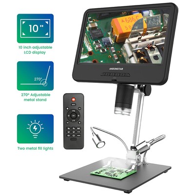 AD210 Digital Microscope 10.1'' LCD Screen 12MP Magnifier Coin Microscope K8G8