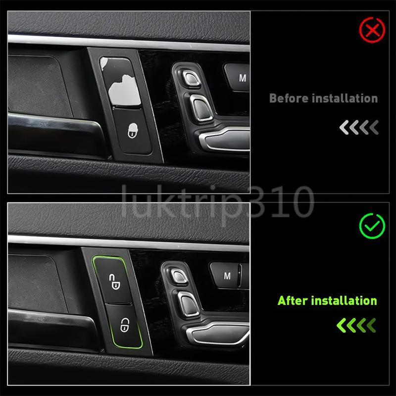 Button Repair Kit Window Switch Sticker For Mercedes-Benz W204 C250 C300 CLA200