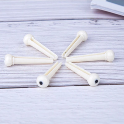 6 Pack Acoustic Guitar Bridge Pins Plastic String End Peg Fastener Holder USA