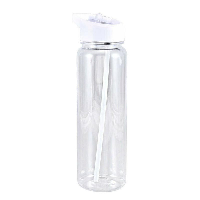 New 750ml Water Bottle with Straw Plastic Leakproof Sport Portable Drinks Mug A