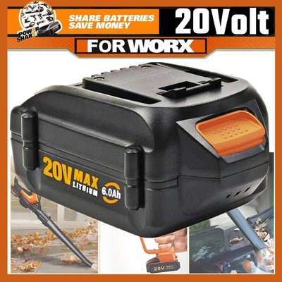 6.0AH For Worx WA3578 Power Share Battery 20V WA3520 WA3525 WA3575 Lithium ion