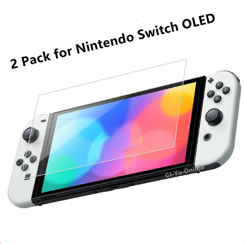 For Nintendo Switch OLED 2021 Tempered Glass 7 inch HD Clear