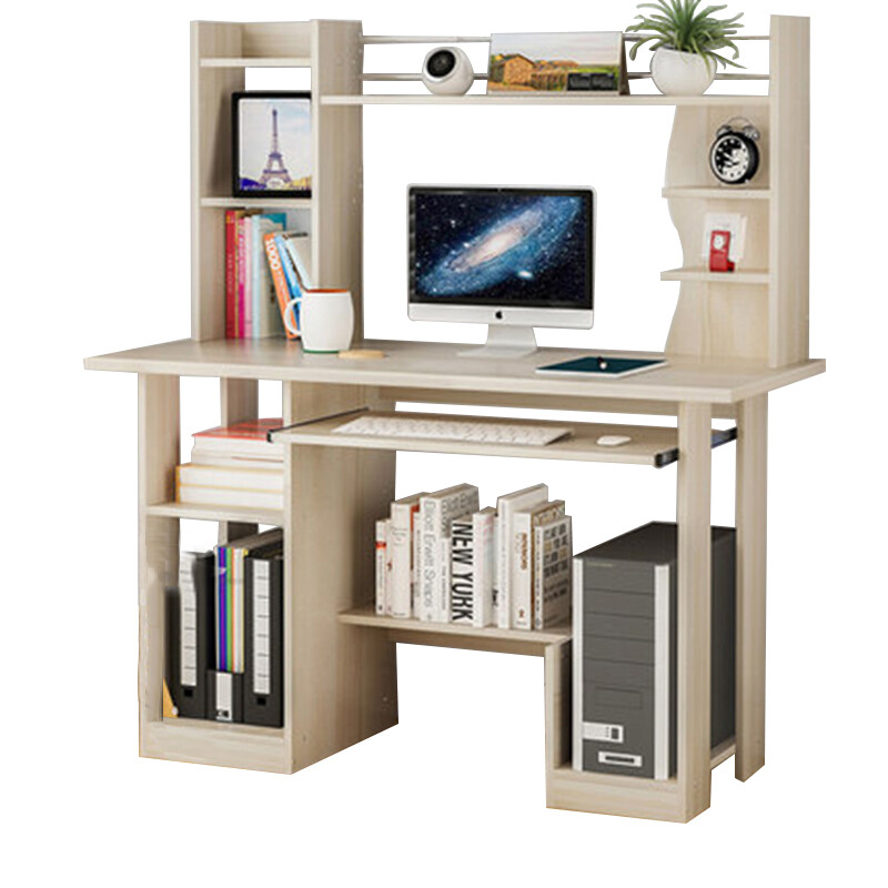 Corner Computer Desk Study Storage 2 Tier Shelving Office Cabinet