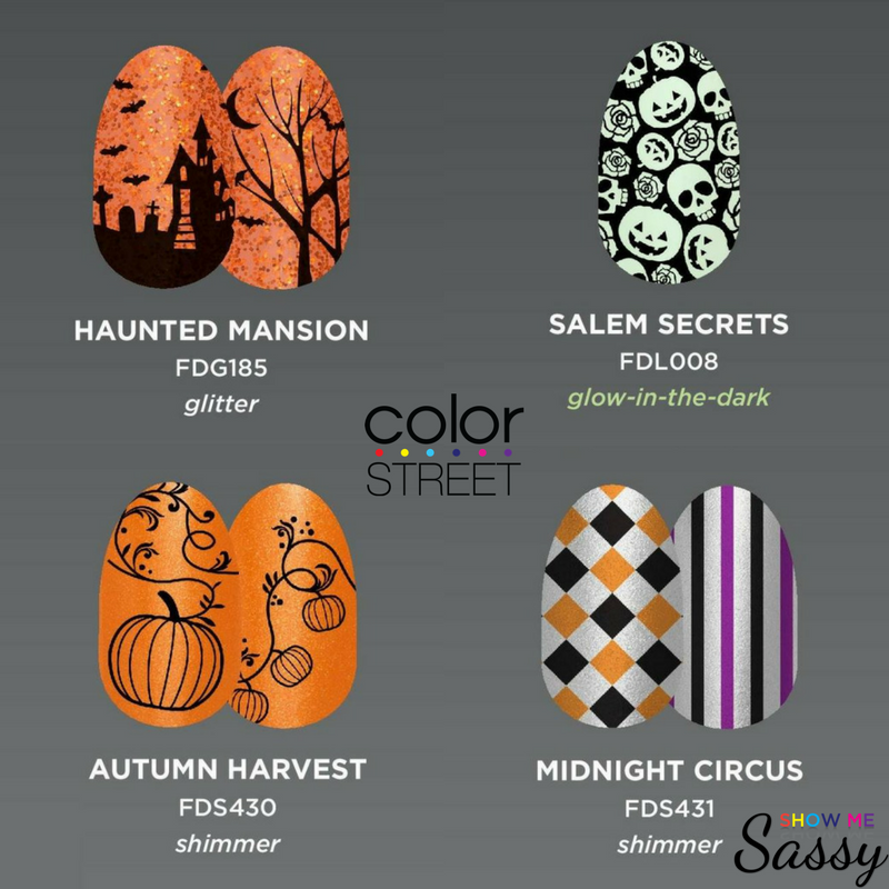 🎃 COLOR STREET RETIRED HALLOWEEN 100% nail polish strip NIB Glitter GOTH 👻