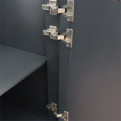 Trento Solid Wood Vanity with Left Rectangle Sink in Gray/White