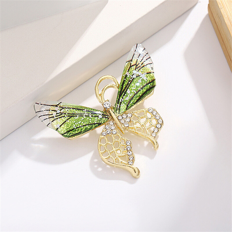 Flying Butterfly Wings Brooch For Women Rhinestone Animal Butterfly ...