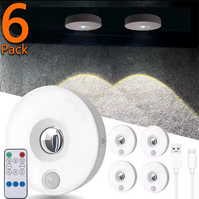 Motion Sensor LED Under Cabinet Lamp Dimmable Rechargeable Night Light Stairs Cl