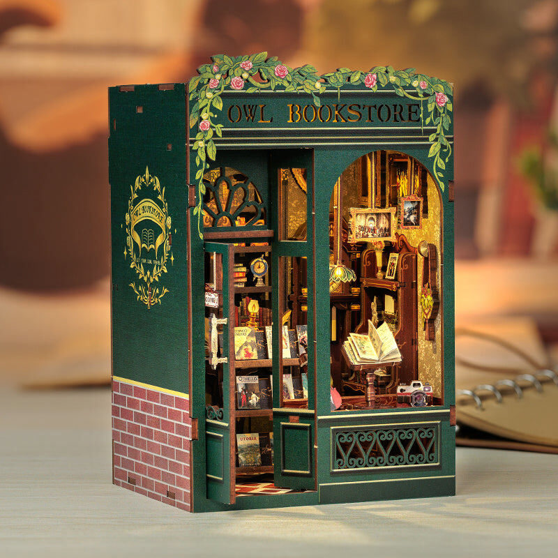 DIY Book Nook Kit | Owl Bookstore For Beginners And