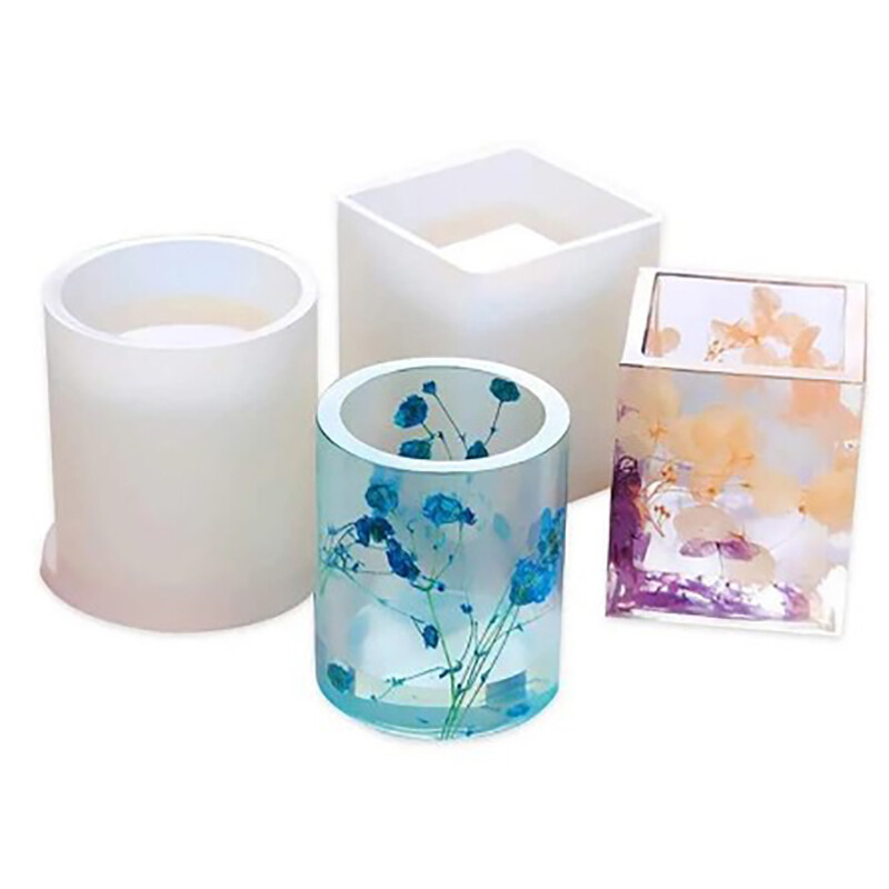 Epoxy Casting Art Coaster Cup Pen Candle Mould Diy&