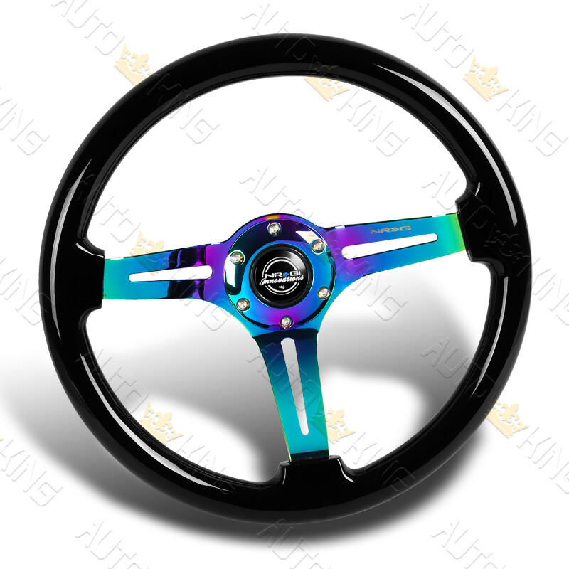 NRG RST-018BK-MC 強化ステアリング 木製 クロームスポーク Amazon | NRG RST-018BK-MC 強化ステアリングホイール