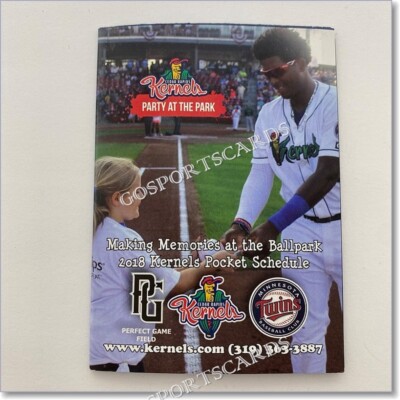 2018 Cedar Rapids Kernels Pocket Schedule Twins Minor Baseball Lewin Diaz