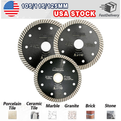 1pc 4''/4.5''/5'' Porcelain Tile Turbo Diamond Dry Cutting Blade/Disc Grinder Wheel