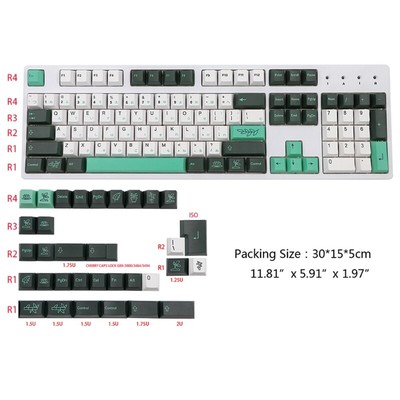 Keycaps Cherry 137 Keys Dye-Sub Keycaps GK61 64 84 96 Layout