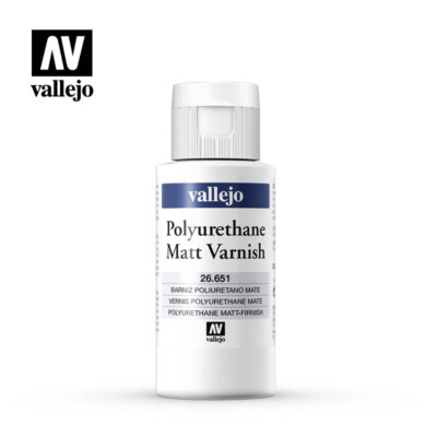 Vallejo Paints & Accessories #VLJ-26651 Polyurethane Matt Varnish 60ml Bottle