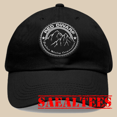 Jupiter Mining Logo Black Dad Hat with Leather Patch - Adjustable Size