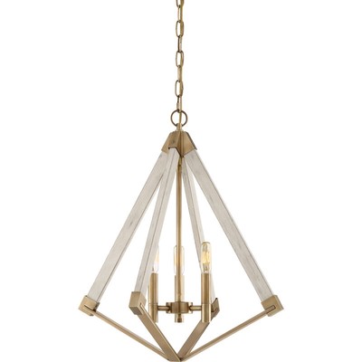 Quoizel VP5203 Brass View Point 3-Light 19-1/4''W Chandelier