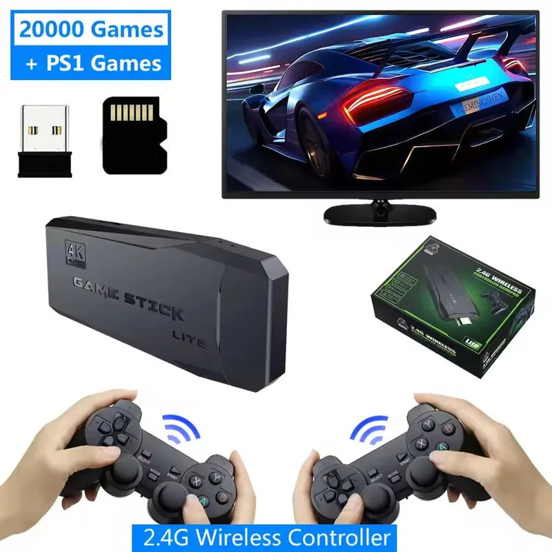 Console Giochi Retro M8 4K Stick Videogioco Portatile 10000 Giochi Tv HDMI