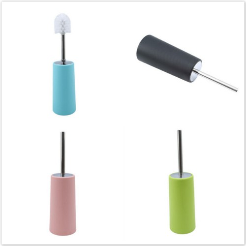 Toilet Brush Set Soft Bristle Lavatory Brushes Holder Bathroom Bowl Cleaner FB